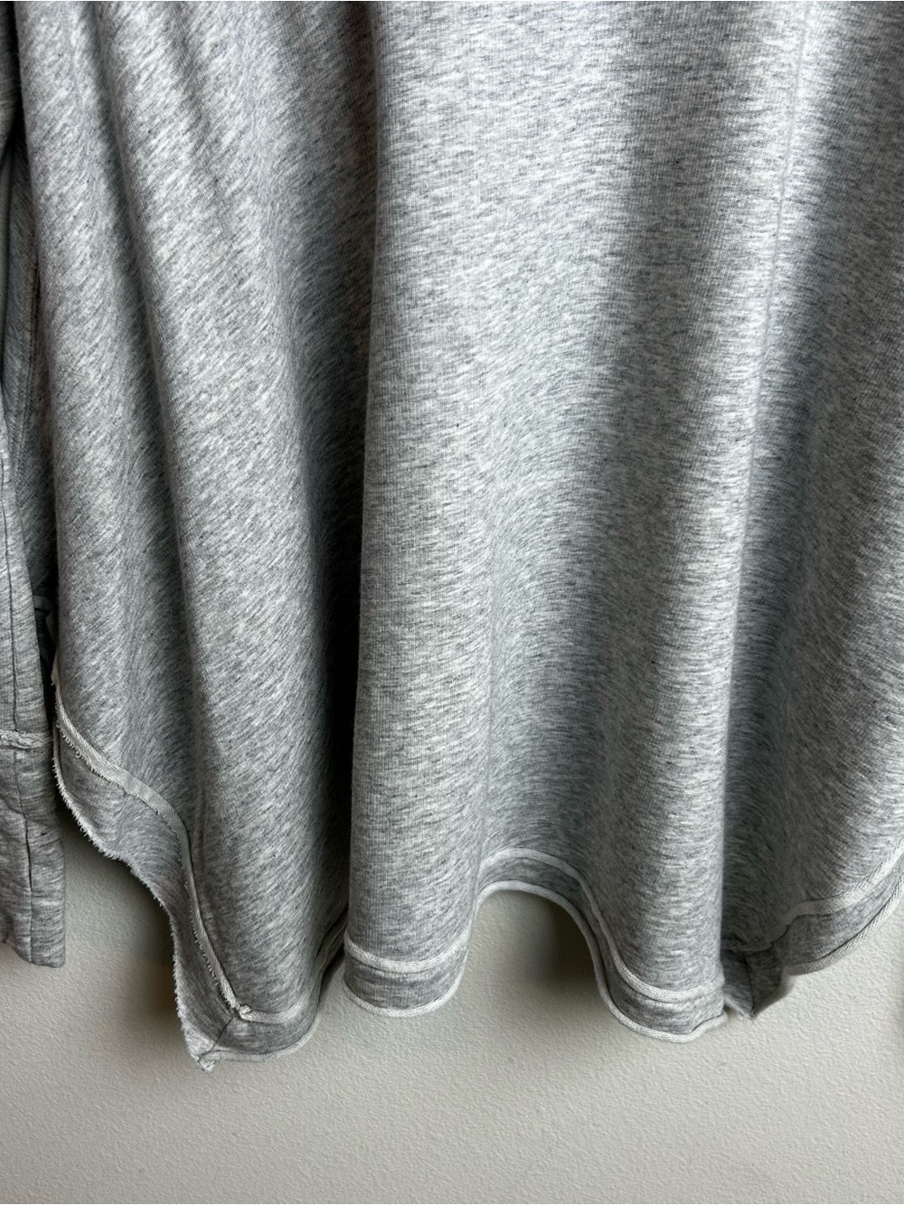 Free People off-the-shoulder boat neck soft Heather gray long sleeve size: S - Picture 3 of 11